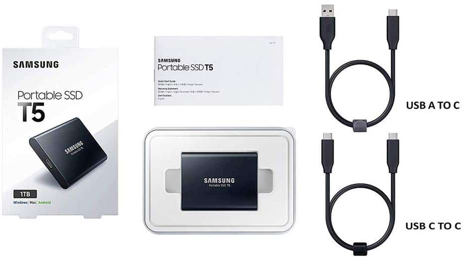 כונן קשיח נייד Samsung T5 SSD נפח 1TB – תמונה 2