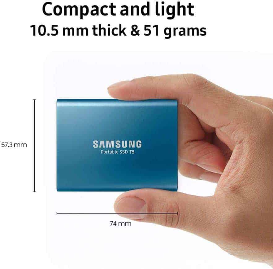כונן קשיח נייד Samsung T5 SSD נפח 1TB