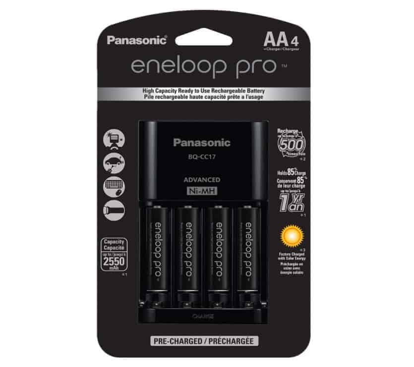 מטען לסוללות נטענות+ 4 סוללות- Panasonic