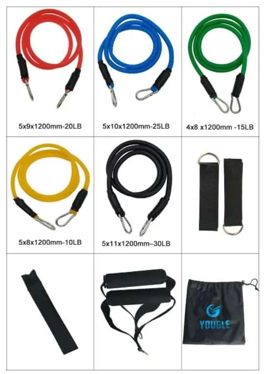 סט 5 רצועות התנגדות – תמונה 2