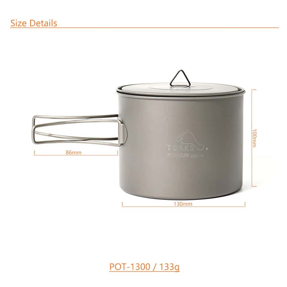 סיר TOAKS TITANIUM 1300ML – תמונה 2
