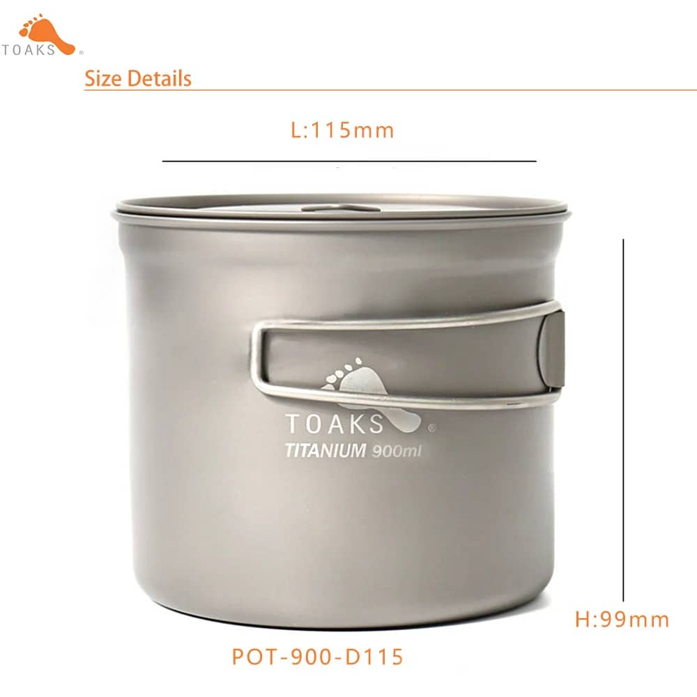 סיר TOAKS TITANIUM 900ML – תמונה 2